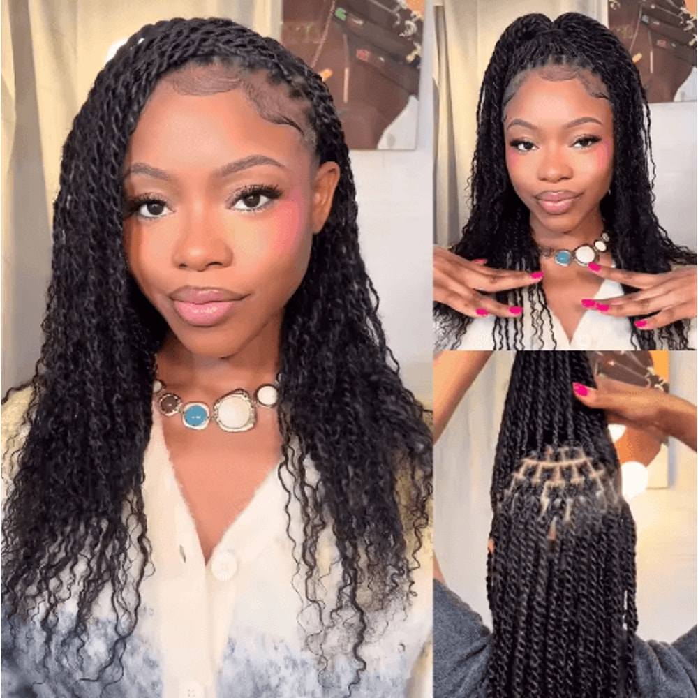 Black Pearl Top Peruvian Kinky Curly Mini Twist Bulk Human Hair 50g Remy Bundles 12