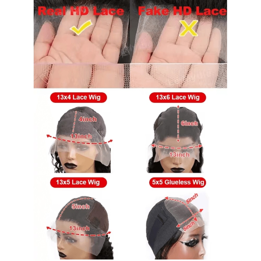 100 Human Hair Bone Straight 13x6 HD Lace Front Wig 5x5 Glueless 40 Inch 13x4 Lace Frontal Wigs Bla 1