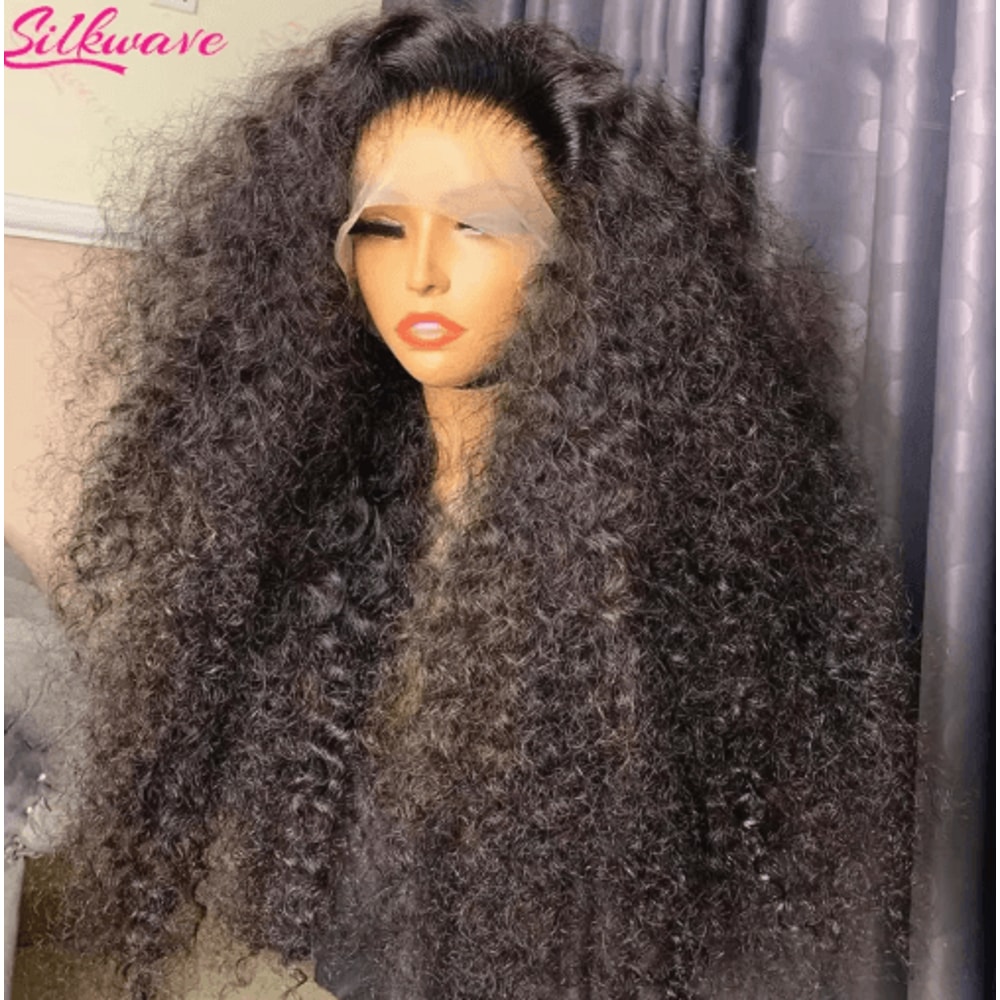 13by6 HD Lace Frontal Deep Wave Human Hair Wig 250 Density Brazilian Curly Wig 1
