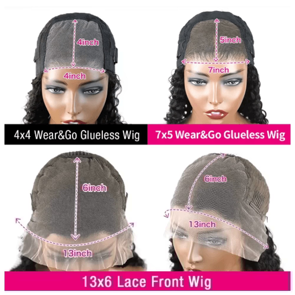 4C Kinky Curly Human Hair Wig With 13by6 HD Lace Frontal 4by4 Glueless Closure 1