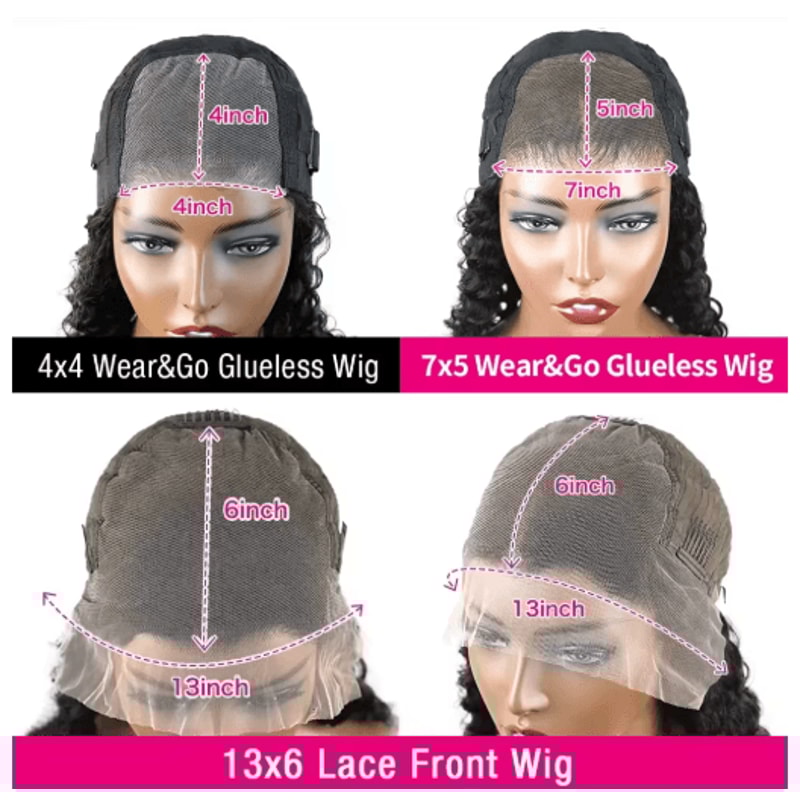 4C Kinky Curly Human Hair Wig With 13by6 HD Lace Frontal 4by4 Glueless Closure 1