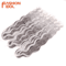 FASHION IDOL 24Inch Ombre Rainbow Water Wave Crochet Hair Synthetic Deep Wave Braiding Extensions 13