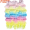 FASHION IDOL 24Inch Ombre Rainbow Water Wave Crochet Hair Synthetic Deep Wave Braiding Extensions 17