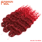 FASHION IDOL 24Inch Ombre Rainbow Water Wave Crochet Hair Synthetic Deep Wave Braiding Extensions 4