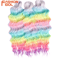 FASHION IDOL 24Inch Ombre Rainbow Water Wave Crochet Hair Synthetic Deep Wave Braiding Extensions 21