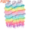 FASHION IDOL 24Inch Ombre Rainbow Water Wave Crochet Hair Synthetic Deep Wave Braiding Extensions 21