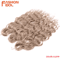 FASHION IDOL 24Inch Ombre Rainbow Water Wave Crochet Hair Synthetic Deep Wave Braiding Extensions 27