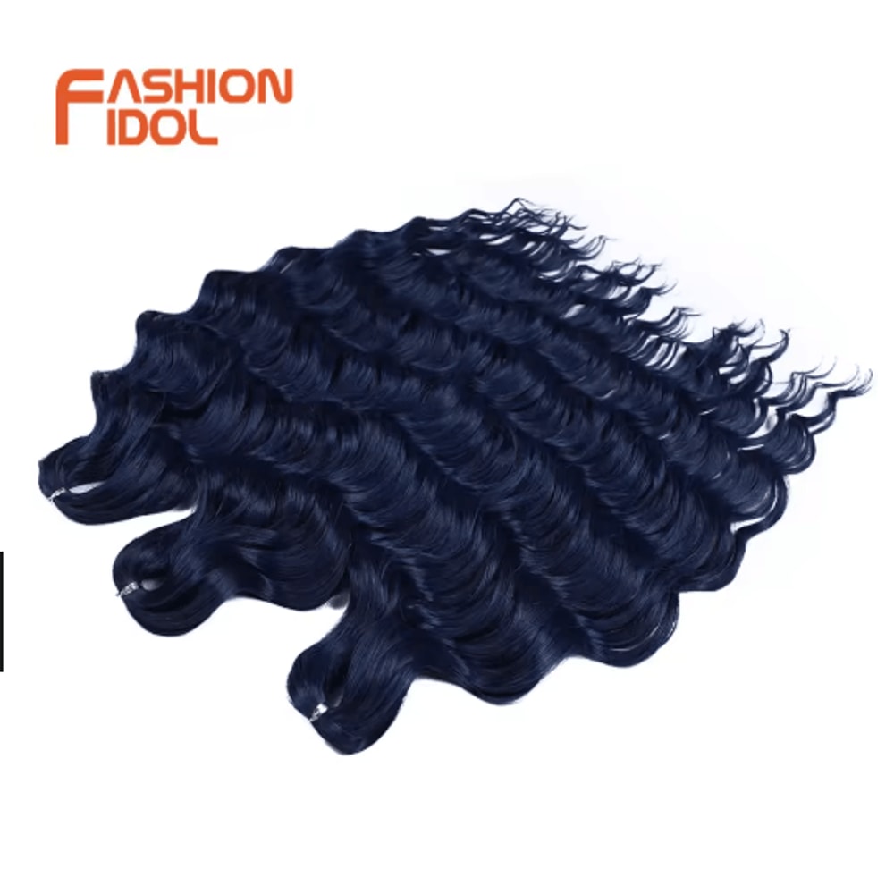 Anna Hair 24 Inch Loose Deep Wave Synthetic Crochet Braiding Hair Ombre Blonde Water Wave 24