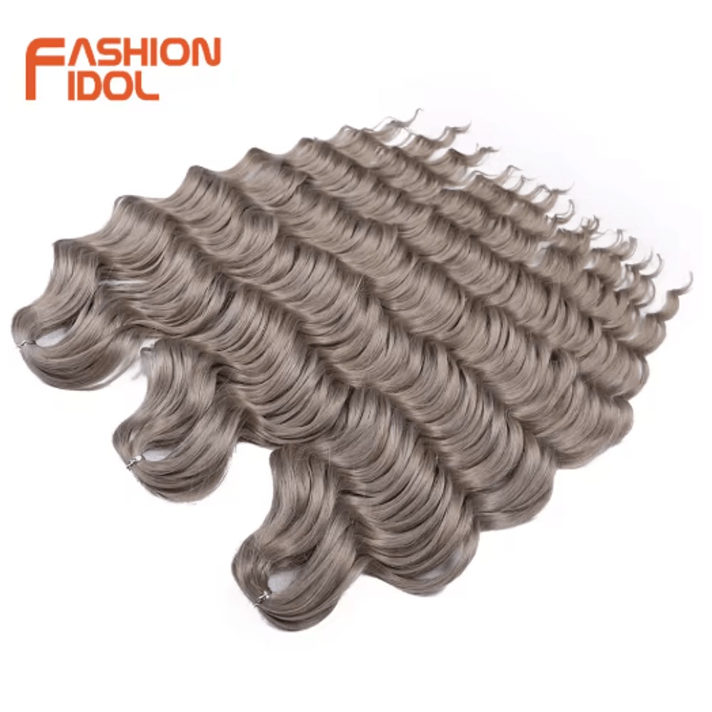 Anna Hair 24 Inch Loose Deep Wave Synthetic Crochet Braiding Hair Ombre Blonde Water Wave 26