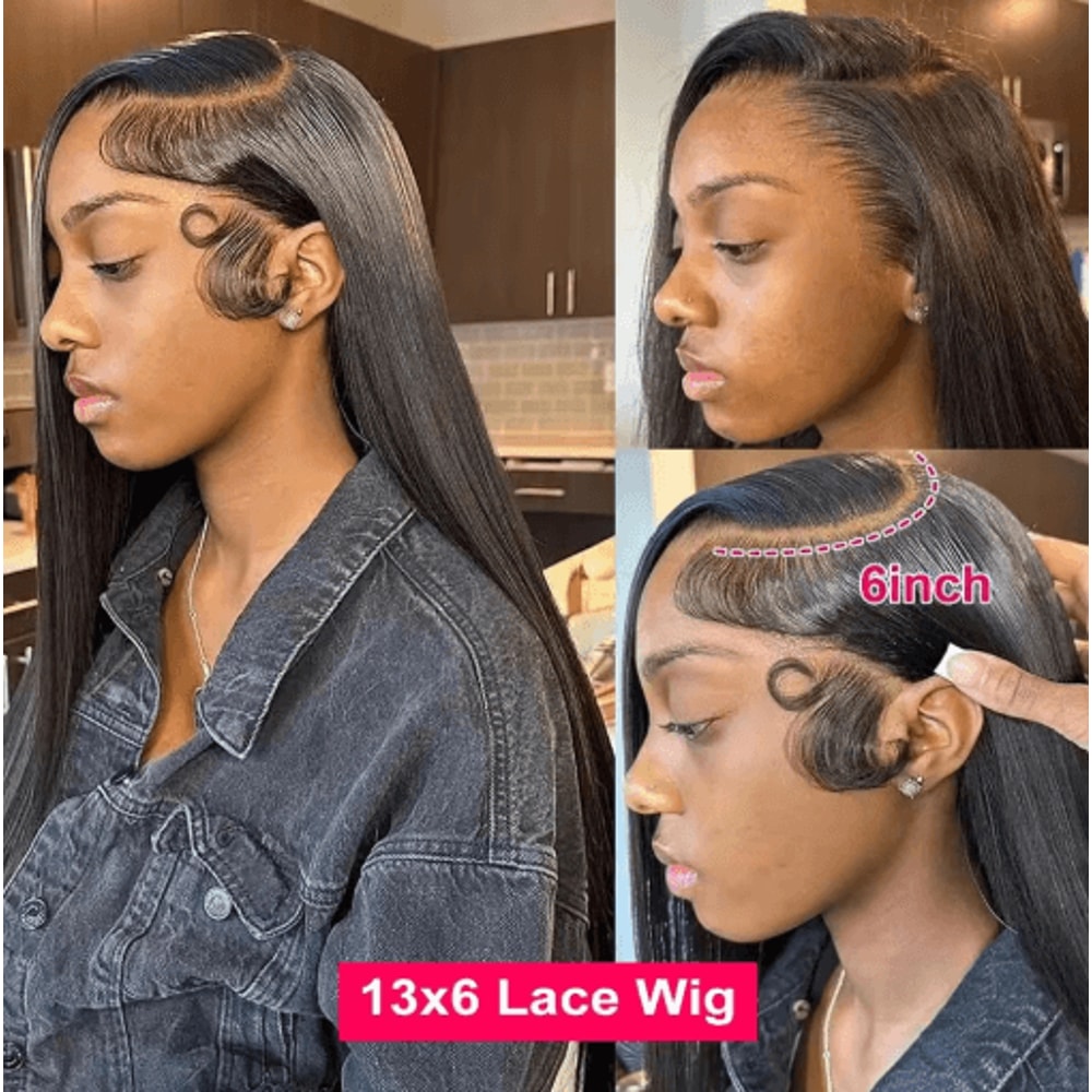 250 Density Blonde 613 Straight Brazilian Human Hair Lace Front Wig 13x6 HD 3