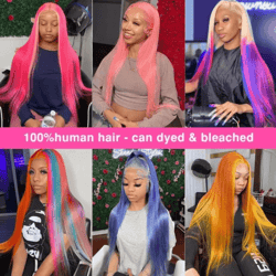250 density blonde 613 straight brazilian human hair lace front wig 13x6 hd