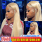 250 Density Blonde 613 Straight Brazilian Human Hair Lace Front Wig 13x6 HD 7