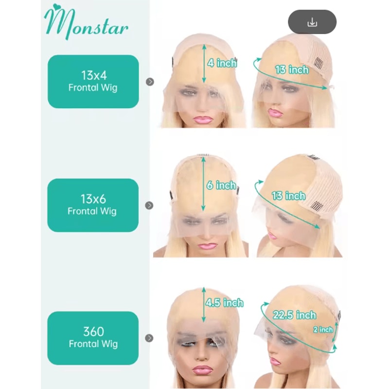 613 Honey Blonde Straight Human Hair Wig With HD Transparent Lace 13by4 13by6 360 1