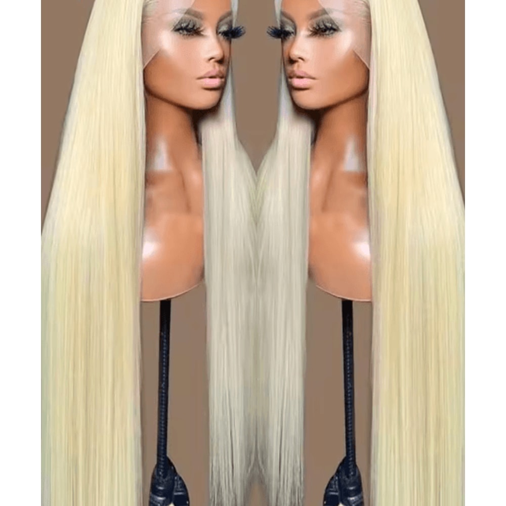 613 Honey Blonde Straight Human Hair Wig With HD Transparent Lace 13by4 13by6 360 5