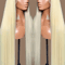 613 Honey Blonde Straight Human Hair Wig With HD Transparent Lace 13by4 13by6 360 5
