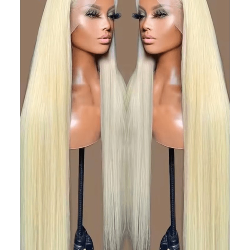 613 Honey Blonde Straight Human Hair Wig With HD Transparent Lace 13by4 13by6 360 5