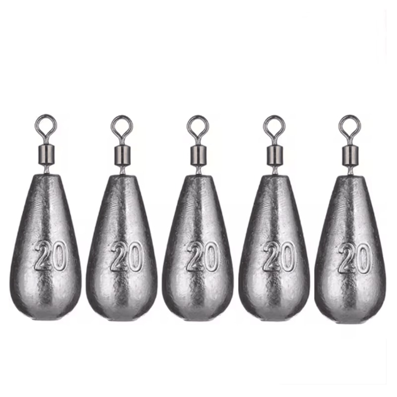 Water Drop Fishing Sinker Set 5pcs 35g 20g Carp Fishing Weights And Tackle Accessories 1