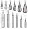 Water Drop Fishing Sinker Set 5pcs 35g 20g Carp Fishing Weights And Tackle Accessories 0