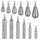 Water Drop Fishing Sinker Set 5pcs 35g 20g Carp Fishing Weights And Tackle Accessories 0