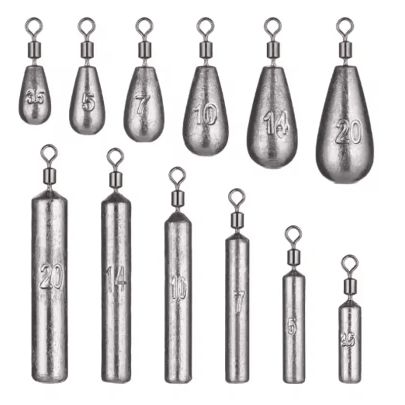 Water Drop Fishing Sinker Set 5pcs 35g 20g Carp Fishing Weights And Tackle Accessories 0
