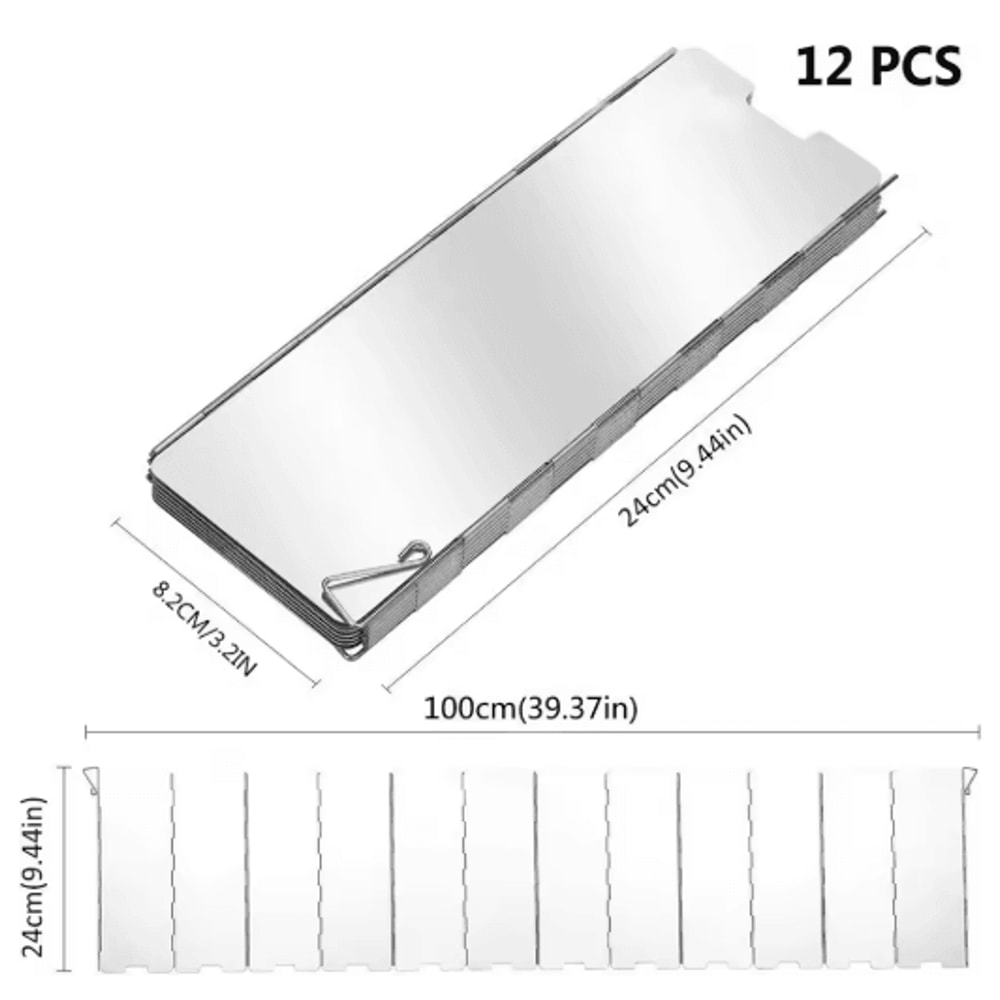 Aluminum Alloy Camping Stove Windscreen Windproof Gas Stove Shield For Outdoor Cooking 3