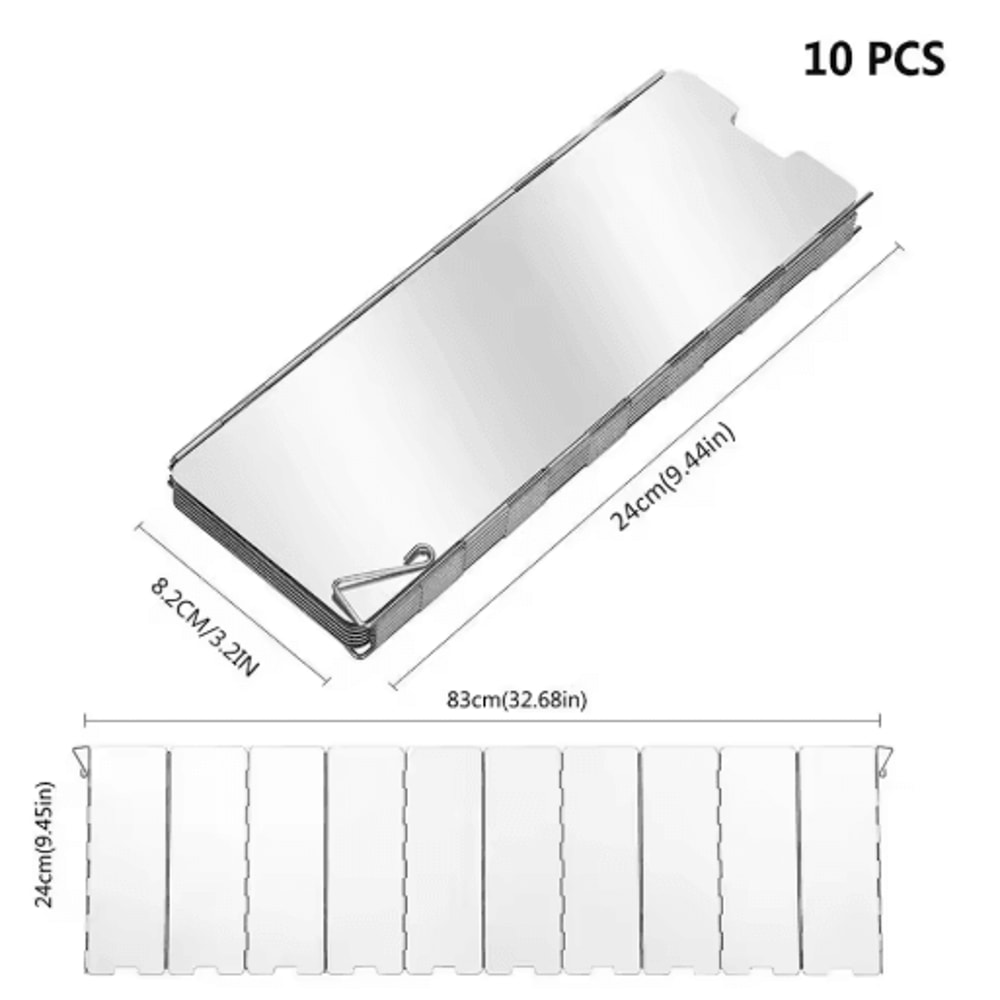 Aluminum Alloy Camping Stove Windscreen Windproof Gas Stove Shield For Outdoor Cooking 4