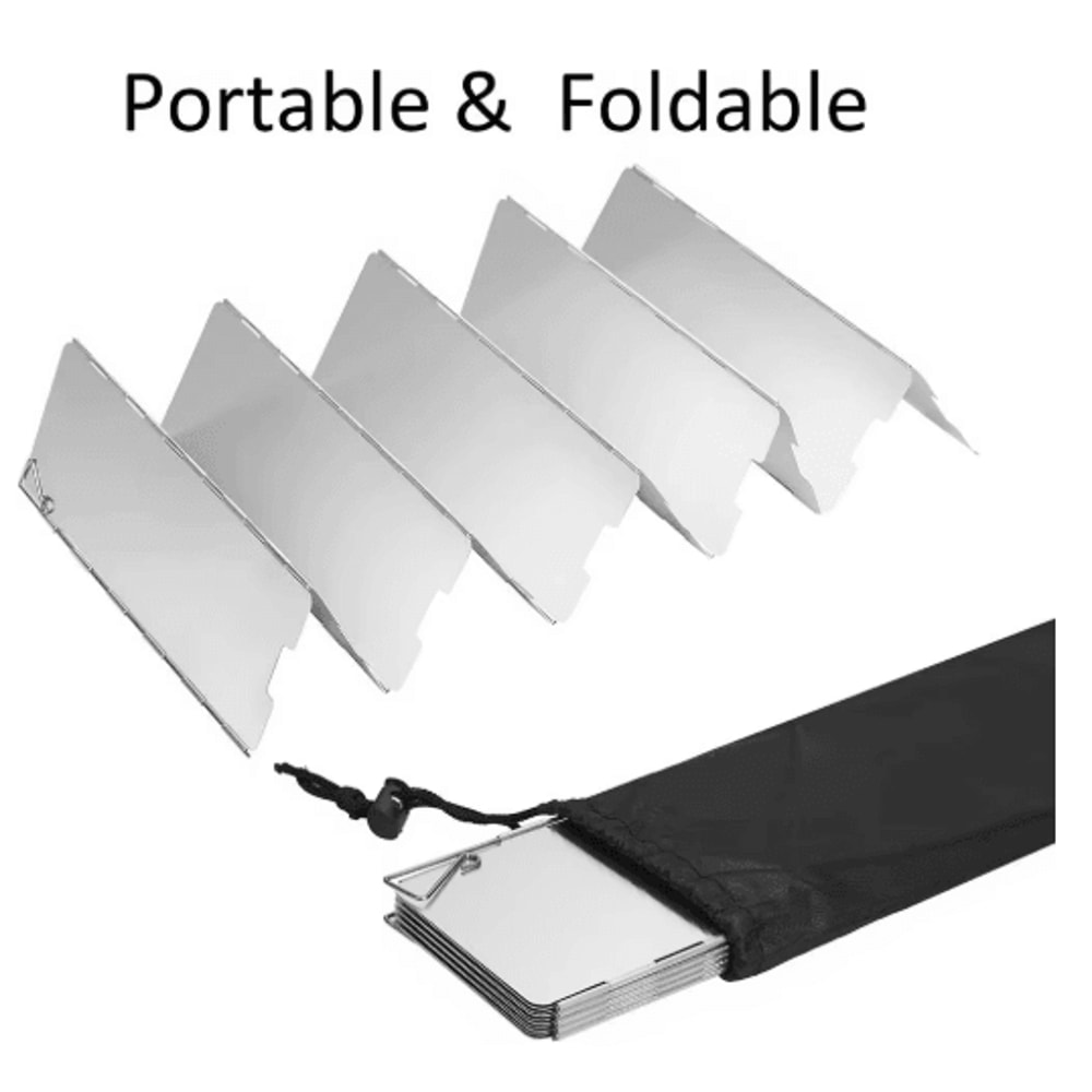 Aluminum Alloy Camping Stove Windscreen Windproof Gas Stove Shield For Outdoor Cooking 8