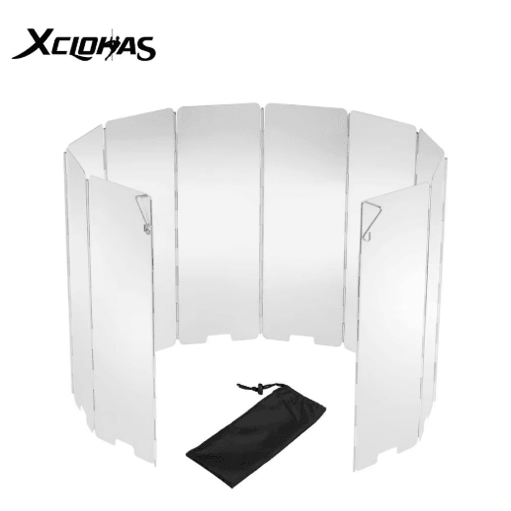 Aluminum Alloy Camping Stove Windscreen Windproof Gas Stove Shield For Outdoor Cooking 10