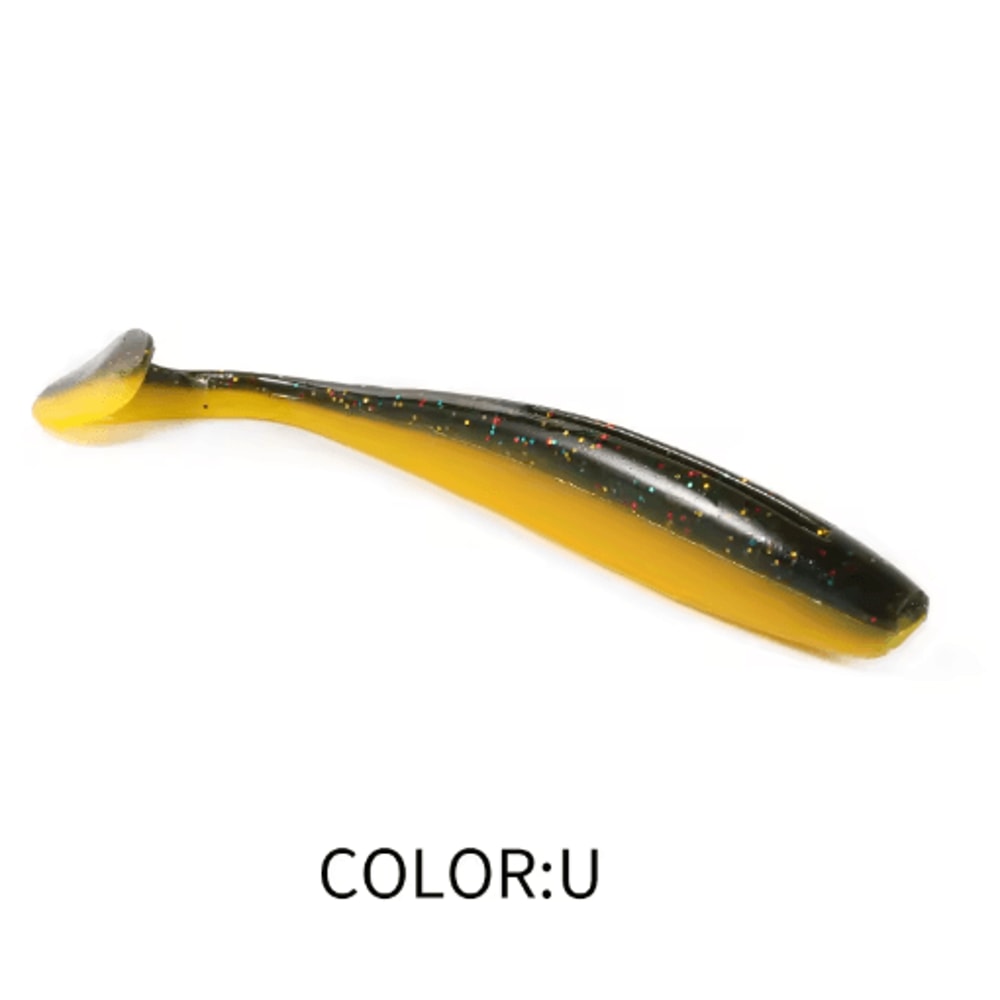 Supercontinent Double Color Soft Shad Lure T Tail Silicone Fishing Bait 4