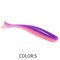 Supercontinent Double Color Soft Shad Lure T Tail Silicone Fishing Bait 7