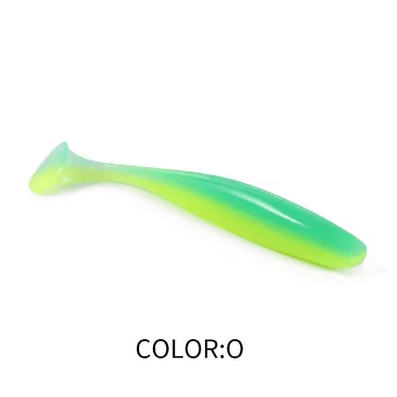 Supercontinent Double Color Soft Shad Lure T Tail Silicone Fishing Bait 9