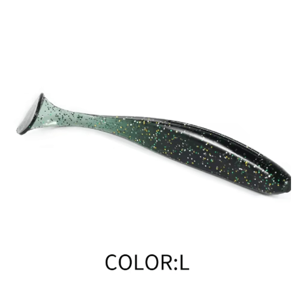 Supercontinent Double Color Soft Shad Lure T Tail Silicone Fishing Bait 13