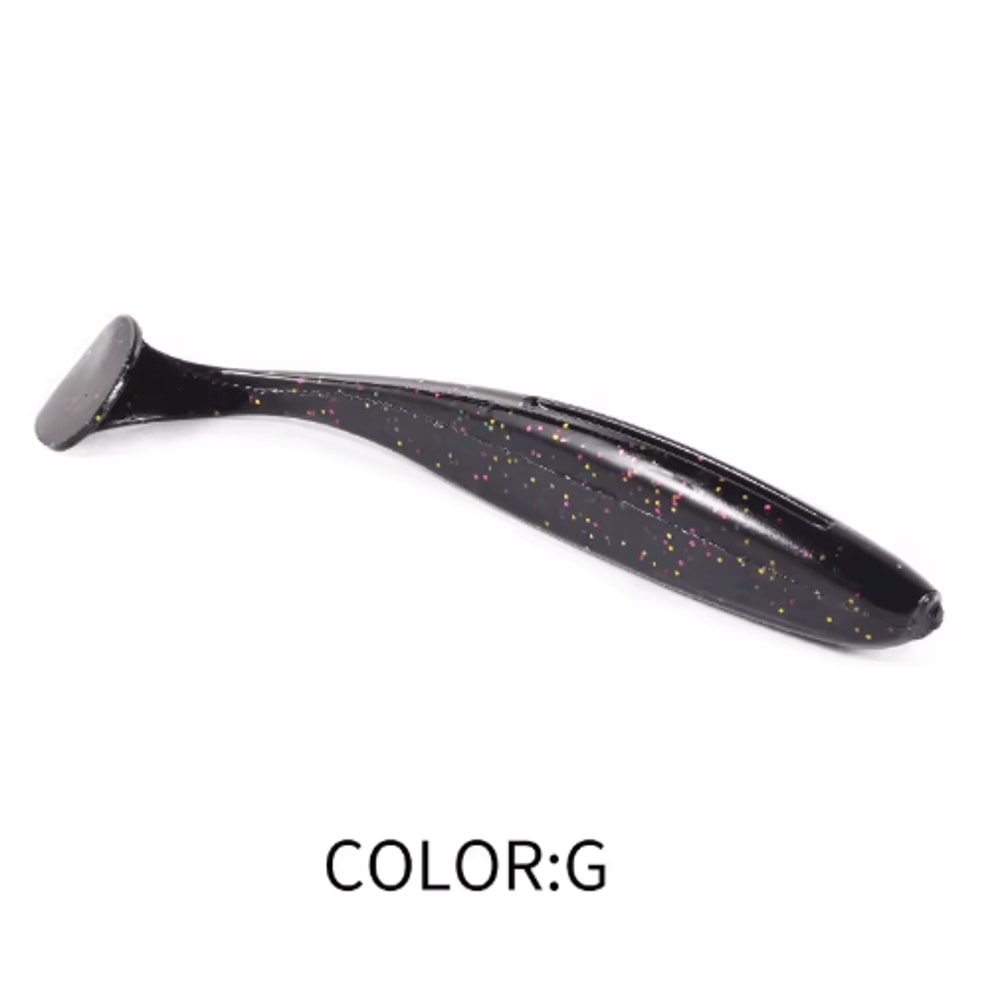 Supercontinent Double Color Soft Shad Lure T Tail Silicone Fishing Bait 17