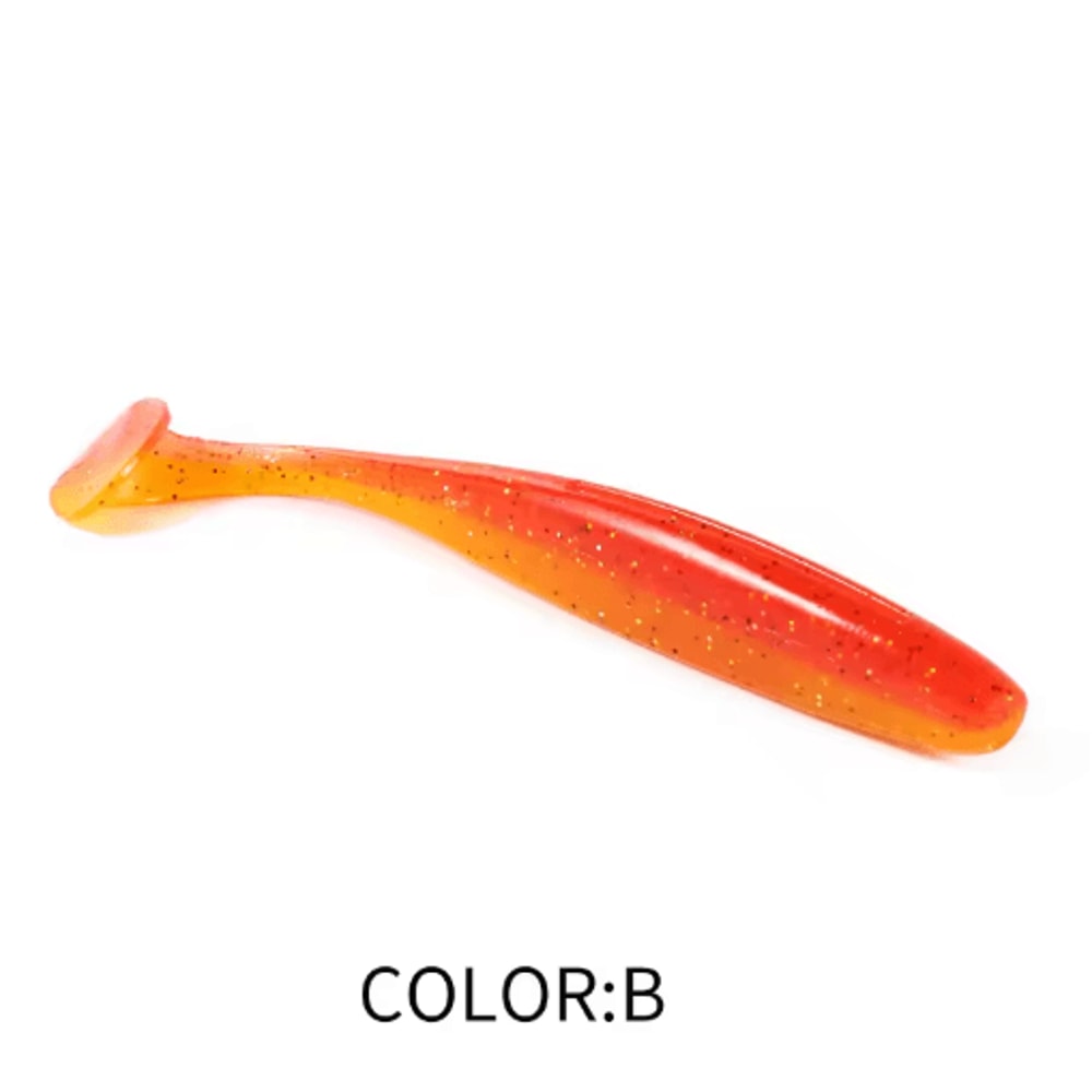 Supercontinent Double Color Soft Shad Lure T Tail Silicone Fishing Bait 22