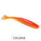 Supercontinent Double Color Soft Shad Lure T Tail Silicone Fishing Bait 22