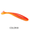 Supercontinent Double Color Soft Shad Lure T Tail Silicone Fishing Bait 22