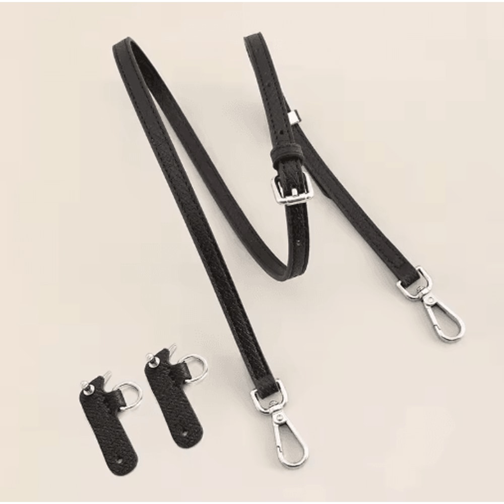 Leather Replacement Crossbody Strap For Longchamp Mini Bag No Punch Adjustable Shoulder Strap 1