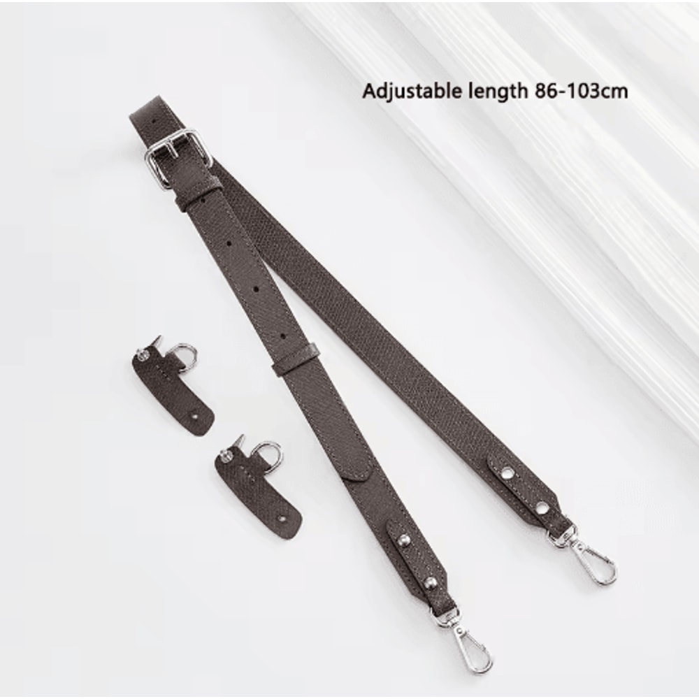 Leather Replacement Crossbody Strap For Longchamp Mini Bag No Punch Adjustable Shoulder Strap 11