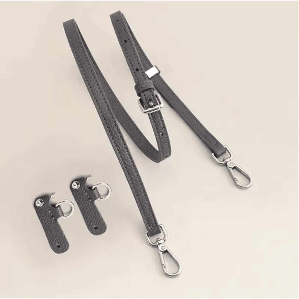 Leather Replacement Crossbody Strap For Longchamp Mini Bag No Punch Adjustable Shoulder Strap 24