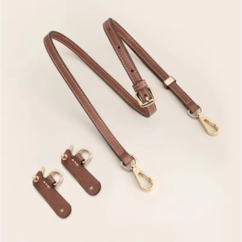 Leather Replacement Crossbody Strap For Longchamp Mini Bag No Punch Adjustable Shoulder Strap 26