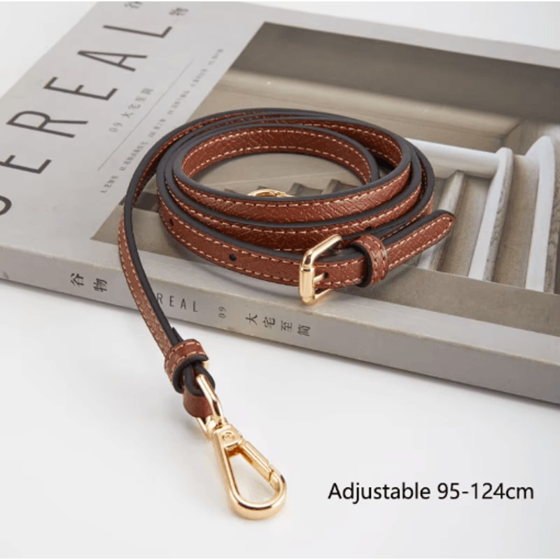 Leather Replacement Crossbody Strap For Longchamp Mini Bag No Punch Adjustable Shoulder Strap 28