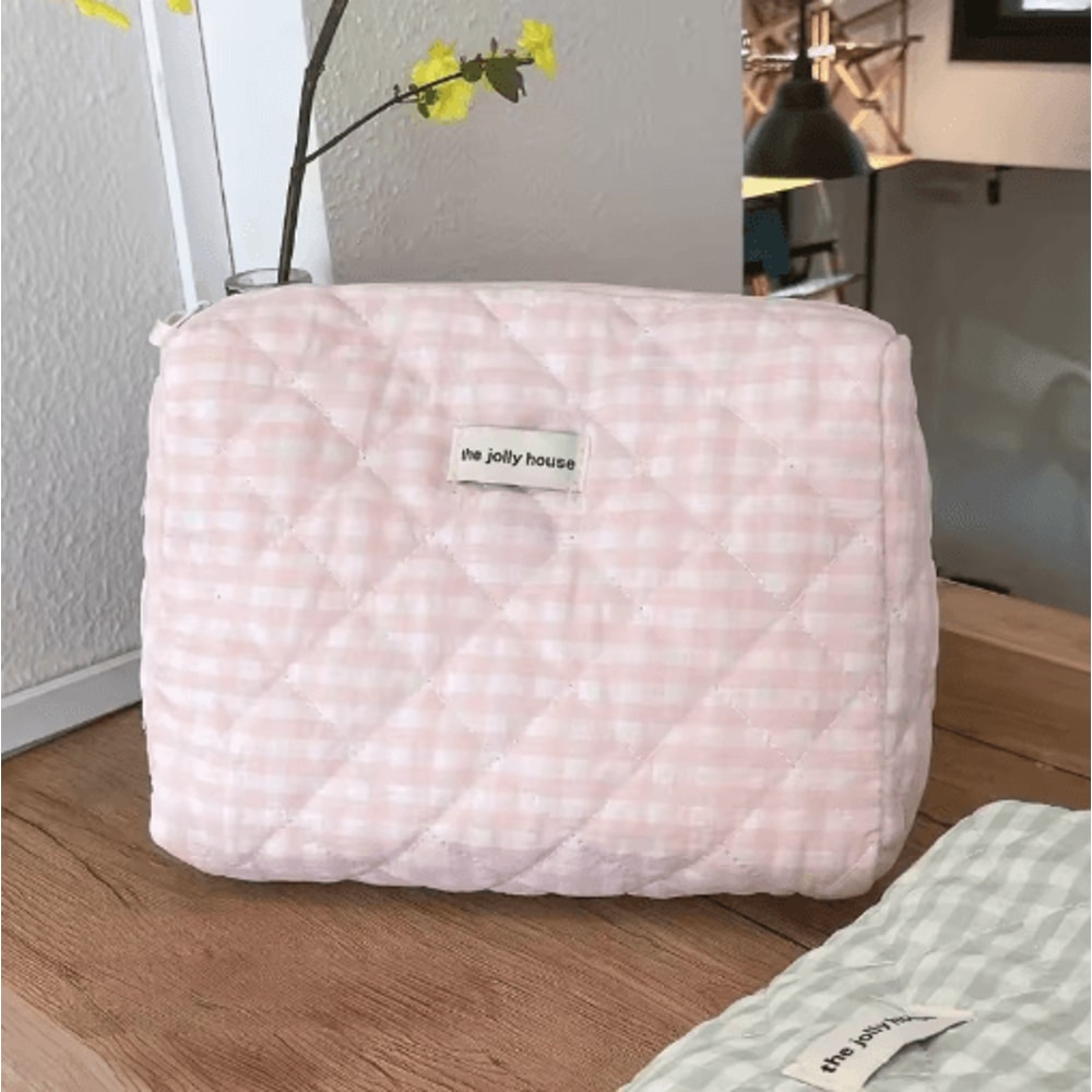 Large Capacity Womens Cosmetic Bag Zippered Travel Clutch And Small Storage Handbag 3