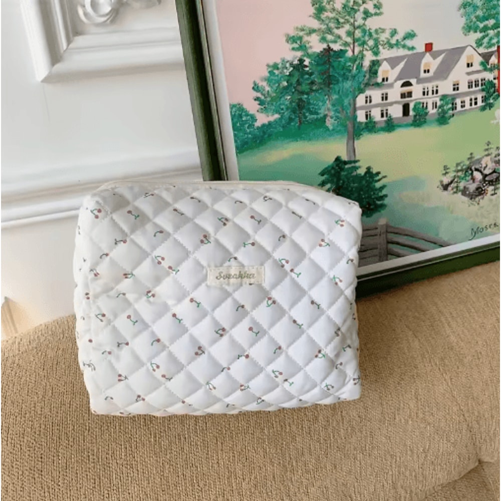 Large Capacity Womens Cosmetic Bag Zippered Travel Clutch And Small Storage Handbag 5