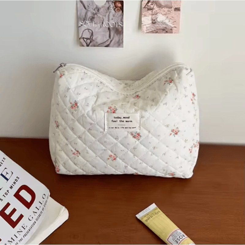 Large Capacity Womens Cosmetic Bag Zippered Travel Clutch And Small Storage Handbag 11