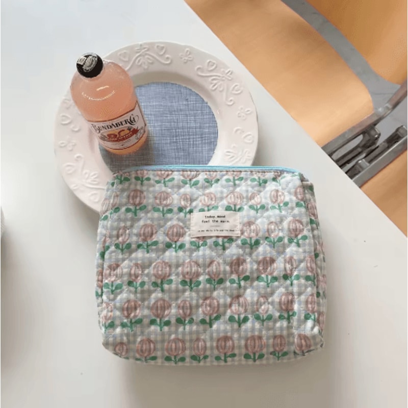 Large Capacity Womens Cosmetic Bag Zippered Travel Clutch And Small Storage Handbag 17