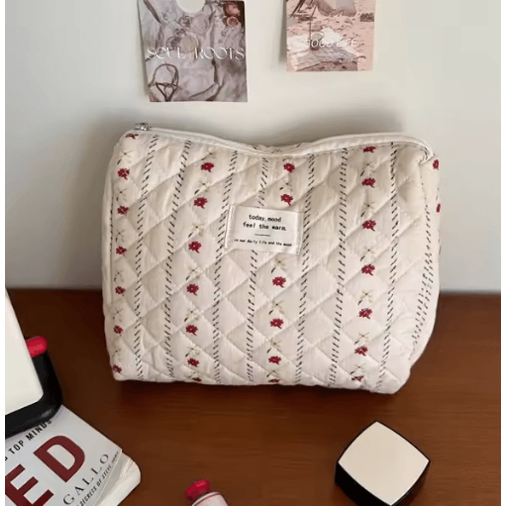 Large Capacity Womens Cosmetic Bag Zippered Travel Clutch And Small Storage Handbag 8