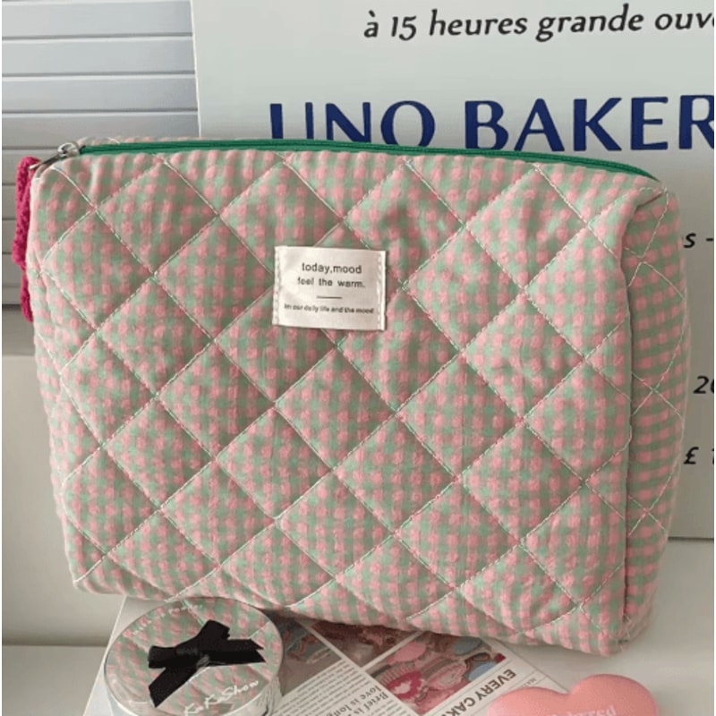 Large Capacity Womens Cosmetic Bag Zippered Travel Clutch And Small Storage Handbag 22