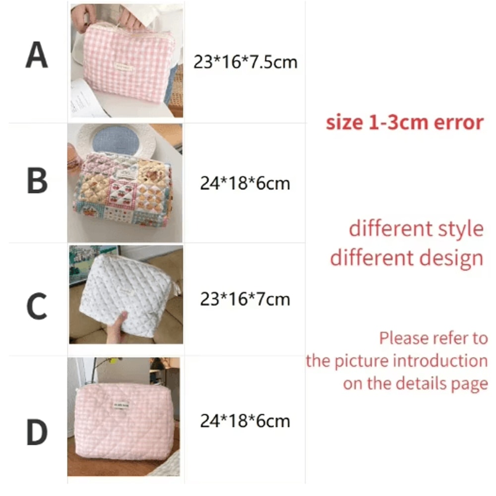 Large Capacity Womens Cosmetic Bag Zippered Travel Clutch And Small Storage Handbag 29