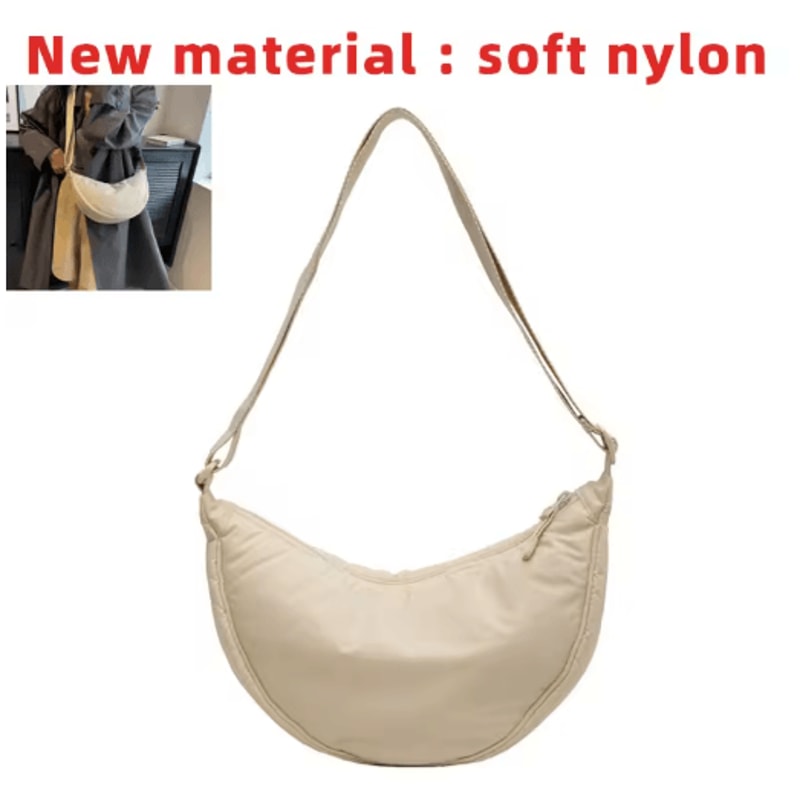 Minimalist Nylon Crossbody Shoulder Bag Lightweight Padded Travel Purse For Women 10