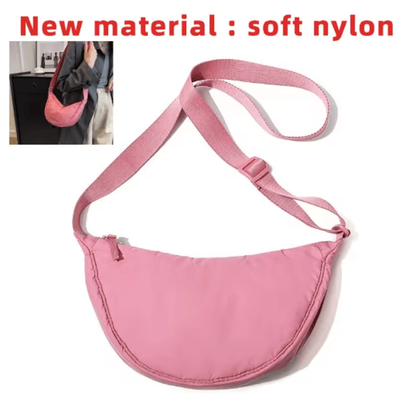 Minimalist Nylon Crossbody Shoulder Bag Lightweight Padded Travel Purse For Women 8